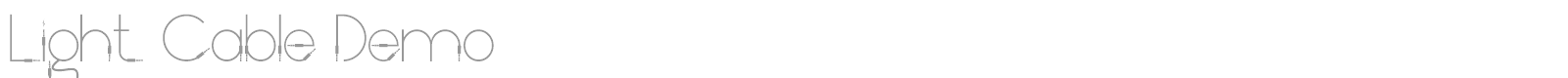 Light Cable font preview