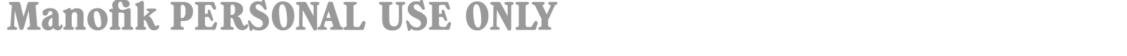 Manofik font preview