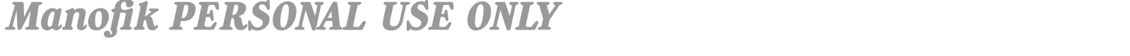 Manofik font preview