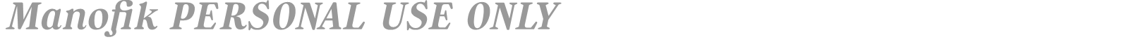 Manofik font preview