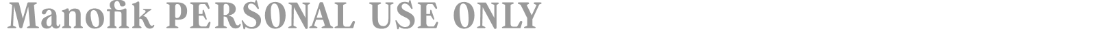 Manofik font preview