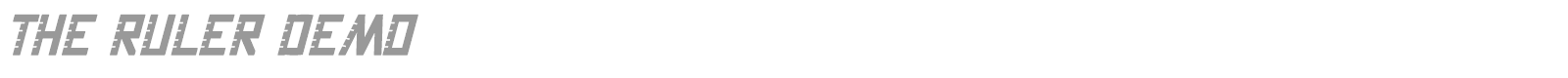 The Ruler font preview