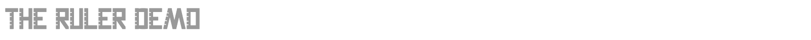 The Ruler font preview