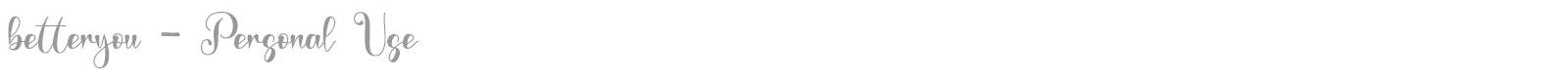 Betteryou font preview