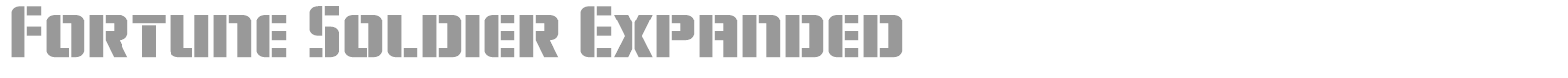 Fortune Soldier font preview