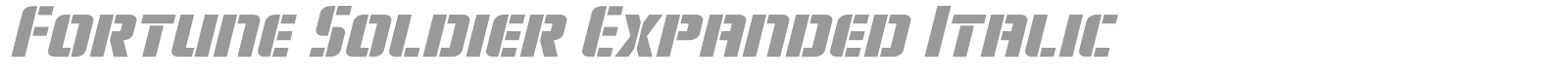 Fortune Soldier font preview