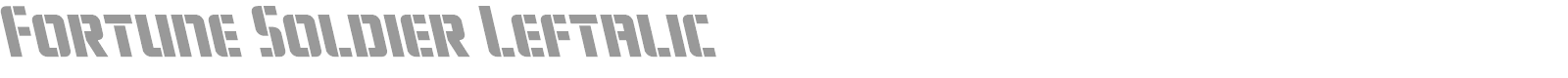 Fortune Soldier font preview