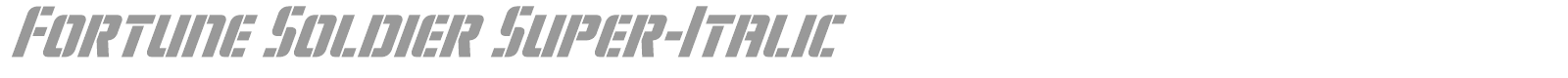 Fortune Soldier font preview