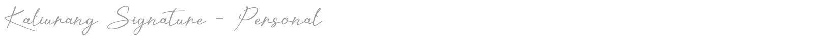 Kaliurang Signature font preview