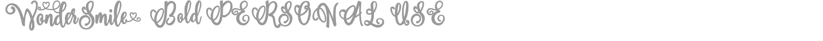 Wonder Smile font preview