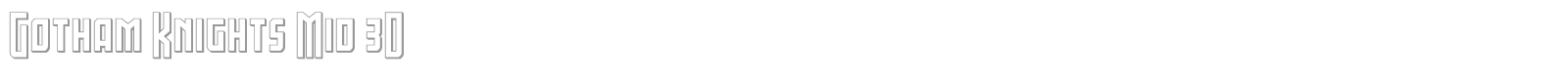 Gotham Knights font preview