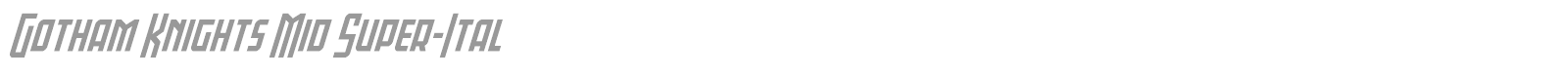 Gotham Knights font preview