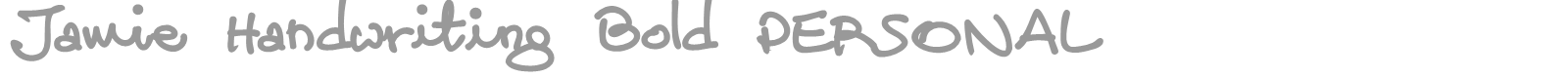Jamie Handwriting font preview