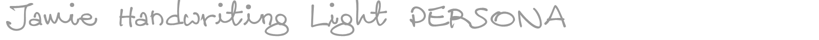 Jamie Handwriting font preview
