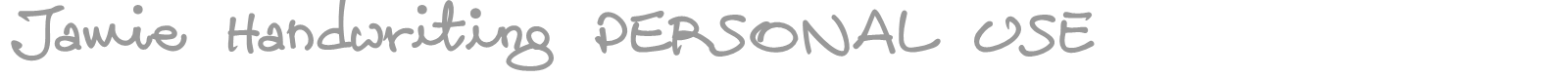 Jamie Handwriting font preview