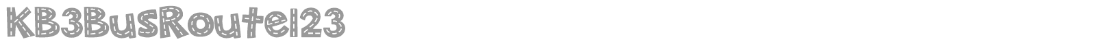 KB3 Bus Route 123 font preview