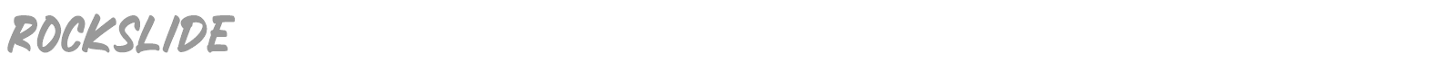 Rock Slide font preview