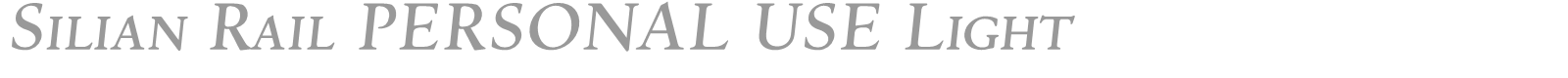 Silian Rail font preview