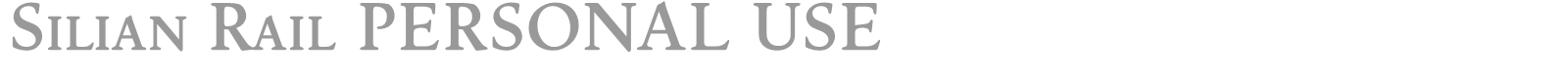 Silian Rail font preview