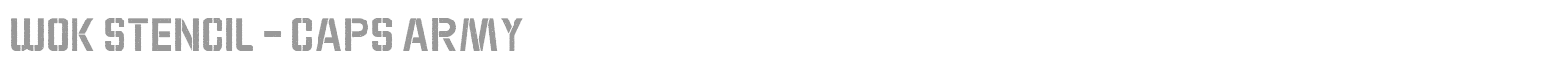 Wok Stencil font preview