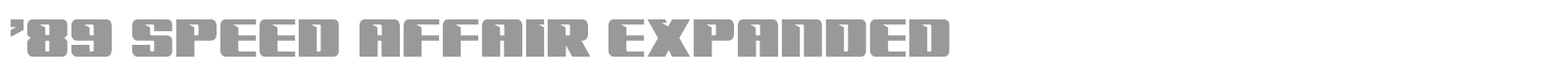 '89 Speed Affair font preview