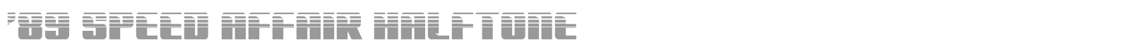 '89 Speed Affair font preview