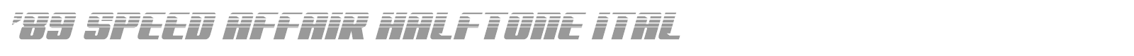 '89 Speed Affair font preview