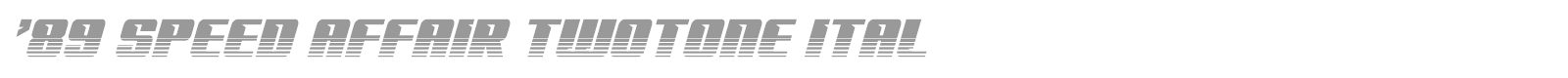 '89 Speed Affair font preview