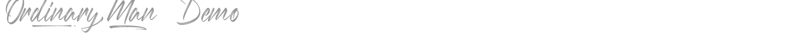 Ordinary Man font preview