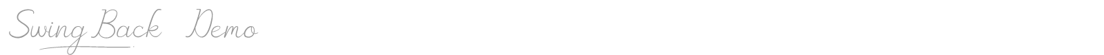 Swing Back font preview