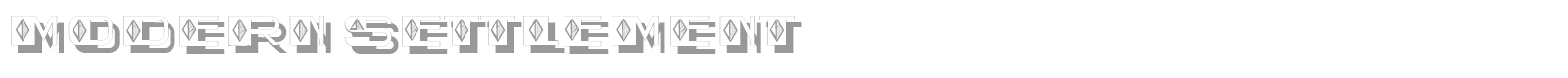 Modern Settlement font preview