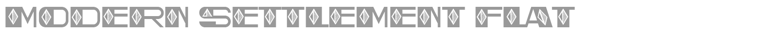 Modern Settlement font preview