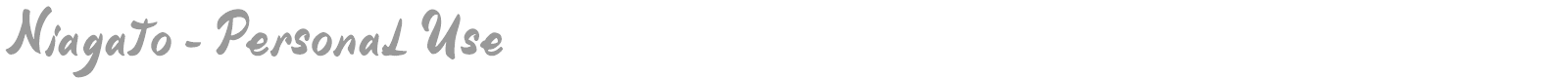 Niagato font preview