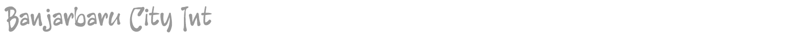 Banjarbaru City Int font preview