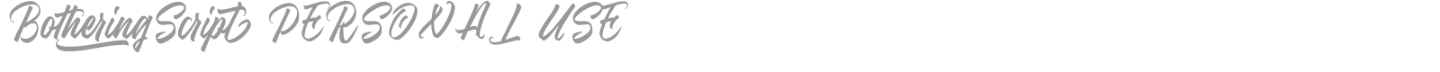 Bothering Script font preview