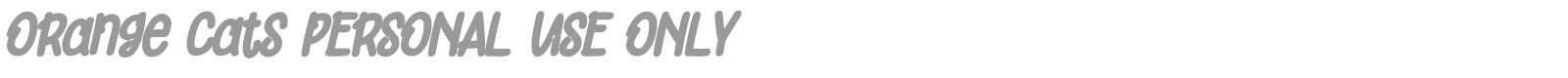 Orange Cats font preview