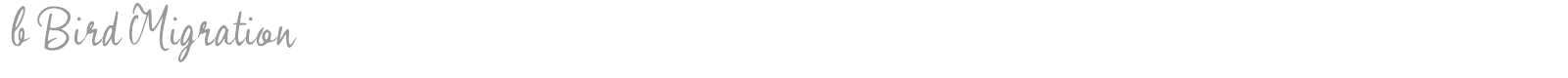 b Bird Migration font preview