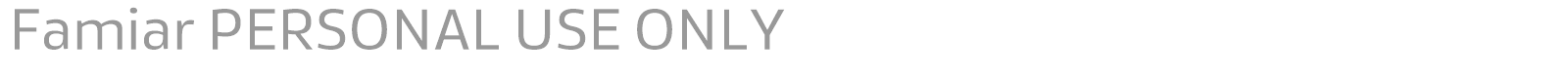 Famiar font preview