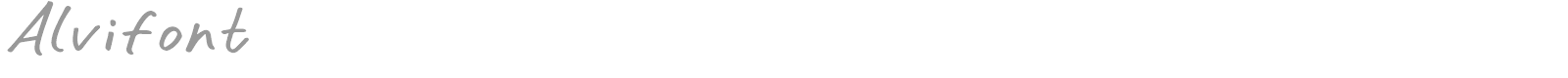 Alvifont font preview