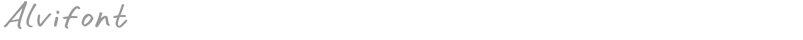 Alvifont font preview