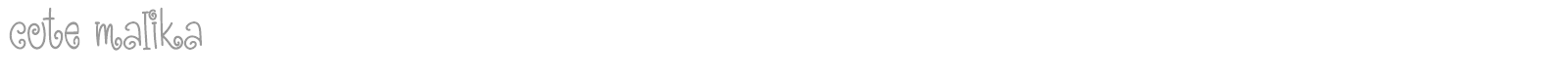 Cute Malika font preview