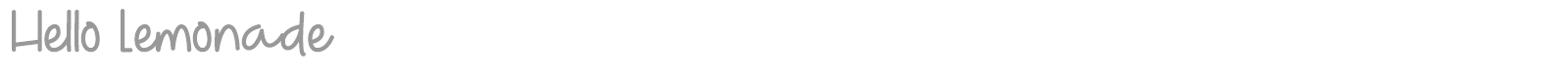 Hello Lemonade font preview
