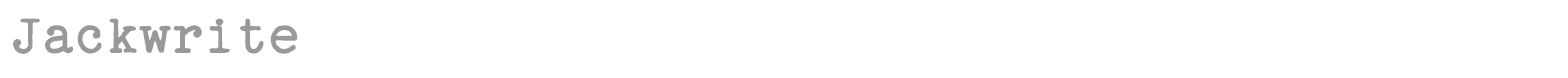 Jackwrite font preview