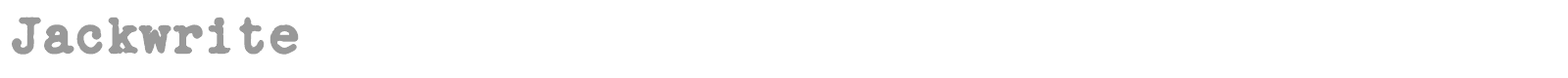 Jackwrite font preview