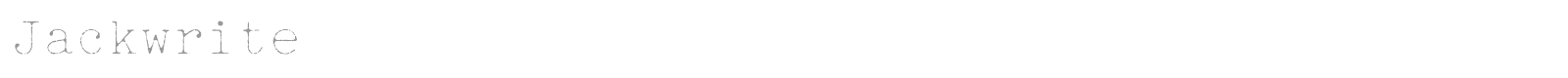 Jackwrite font preview
