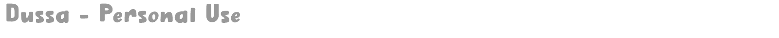 Dussa font preview