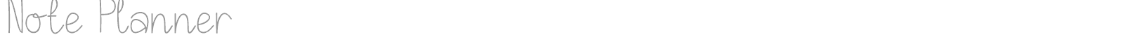 Note Planner font preview