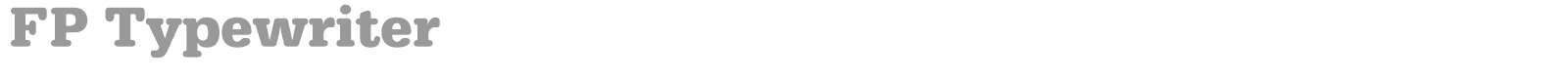 FP Typewriter font preview