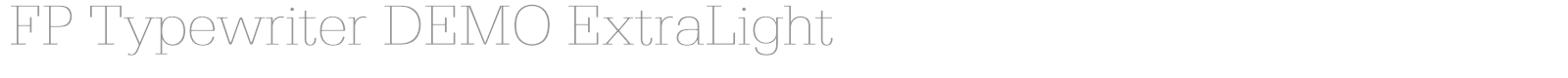 FP Typewriter font preview