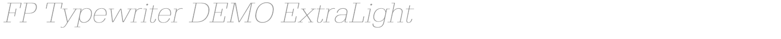 FP Typewriter font preview